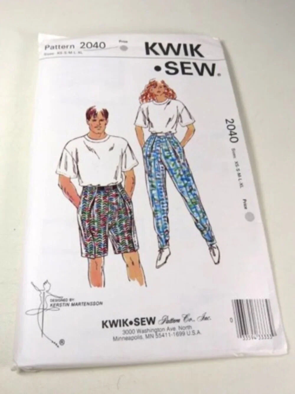 Vintage Kwik Sew 2040 | Unisex Tapered Pants & Shorts Pattern | XS-XL UNISEX NEW